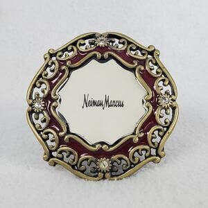 Jay Strongwater Enamel Red Swarovski Crystal Mini Picture Frame/ Brooch